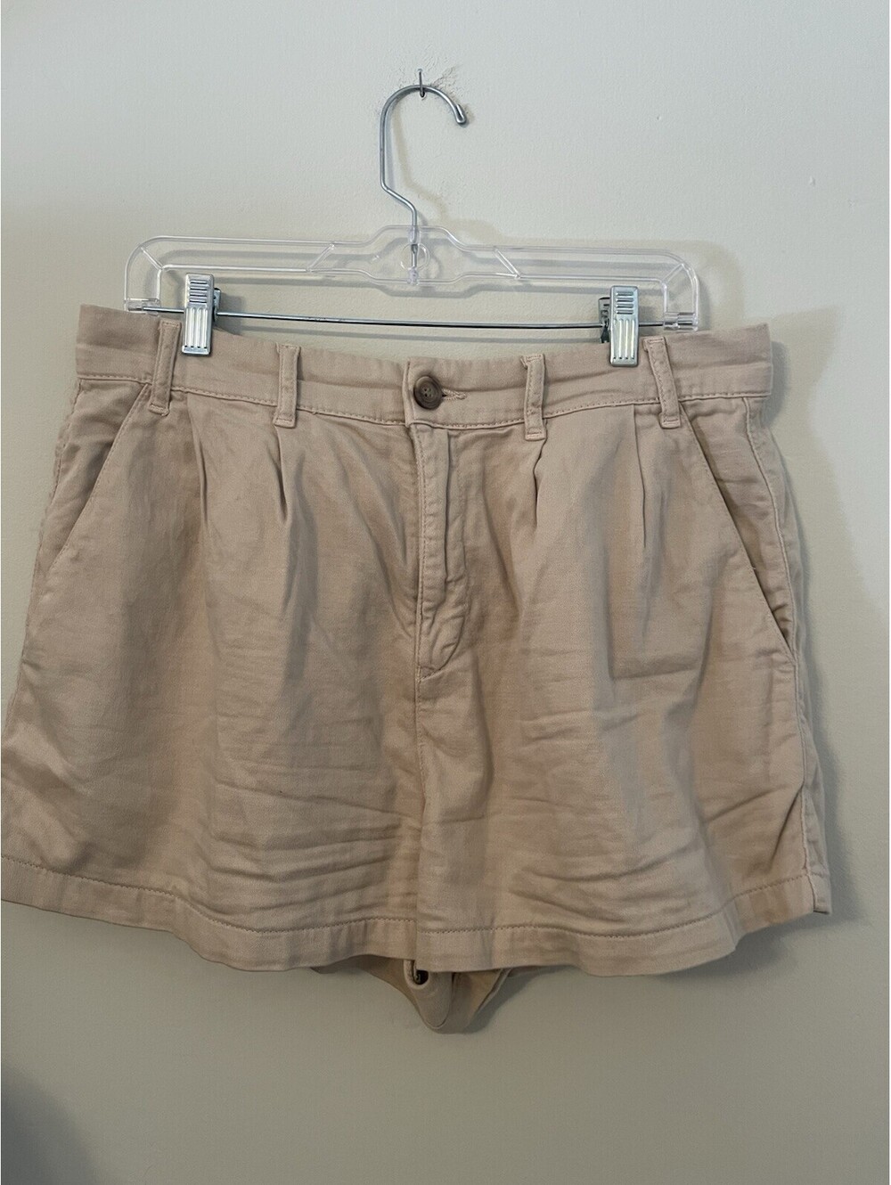 Free People Billie Chino Shorts Women's Size 10 Khaki Almond Milk Beige